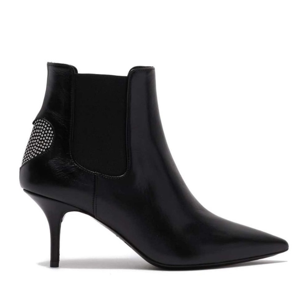 New Love Moschino nappato black leather bootie NWB